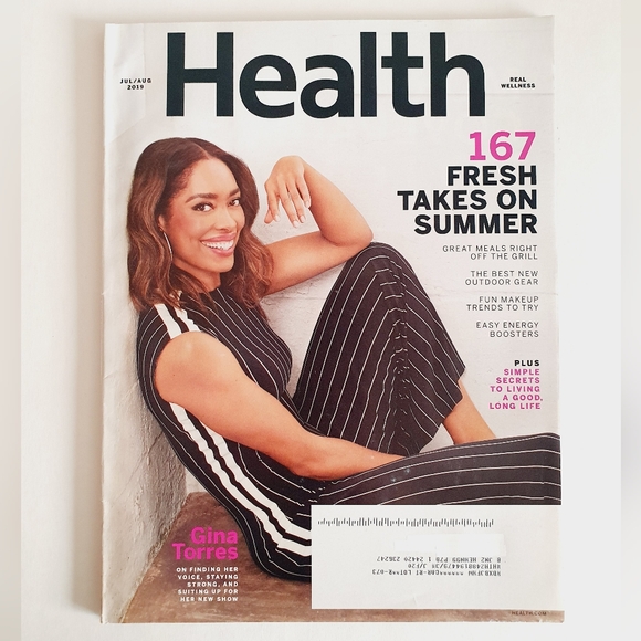 Health Magazine July August 2019 - Gina Torres - 167 Fresh Takes on Summer. - Picture 1 of 2